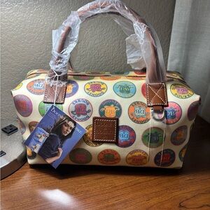 Dooney & Bourke Blue and Orange Logo Bag small duffle NWT vintage